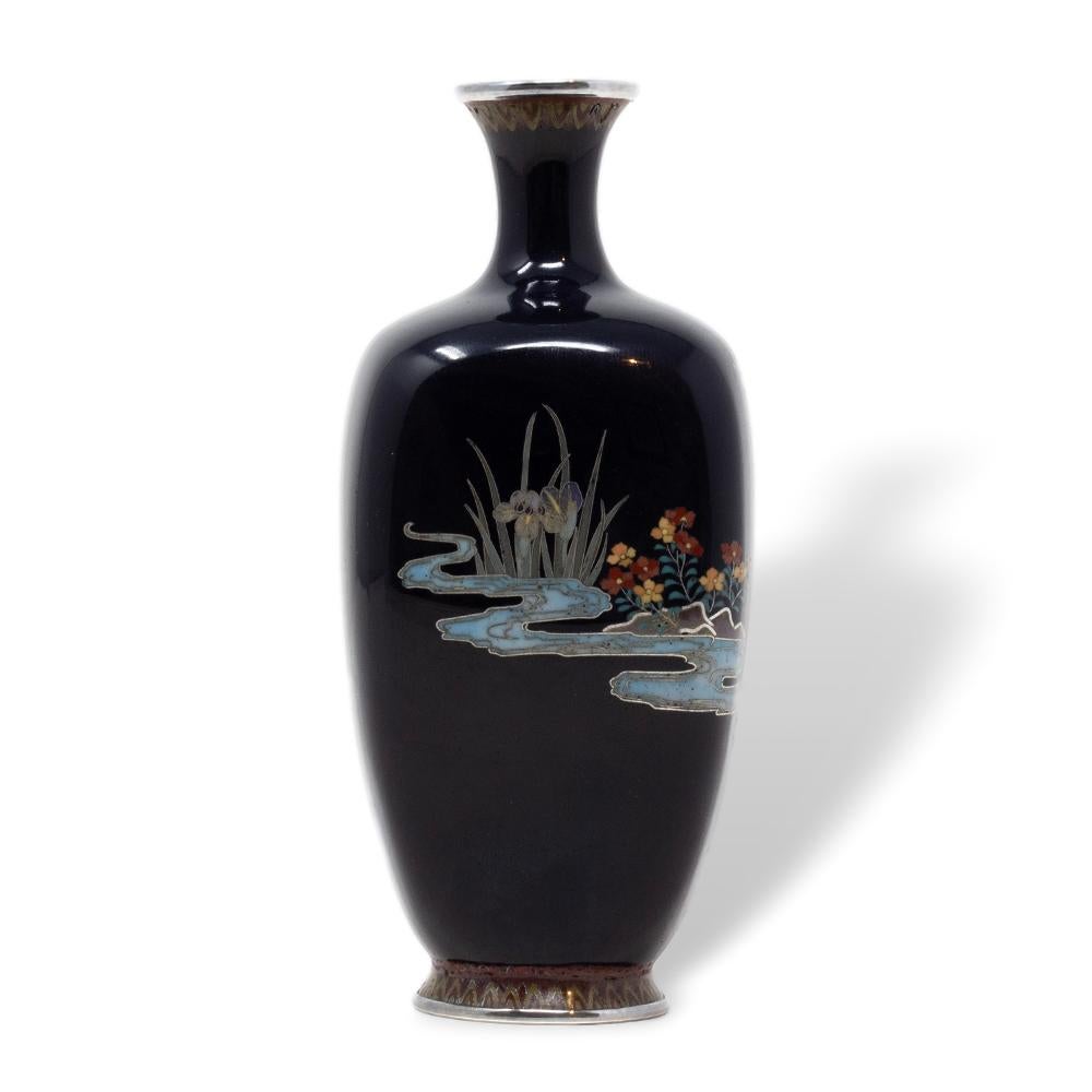 Vase japonais en émail cloisonné de la période Meiji par Ando Jubei en vente 1