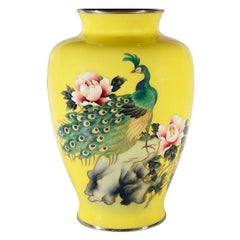 Japanese Cloisonné Enamel Vase, circa 1930-1950 