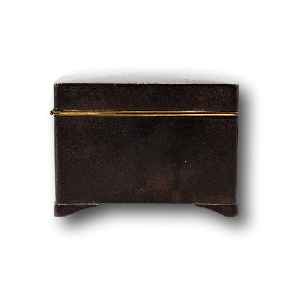 Caja de Damasquinado Japonesa del Periodo Meiji de Ashizuki con Oro y Plata en venta 1
