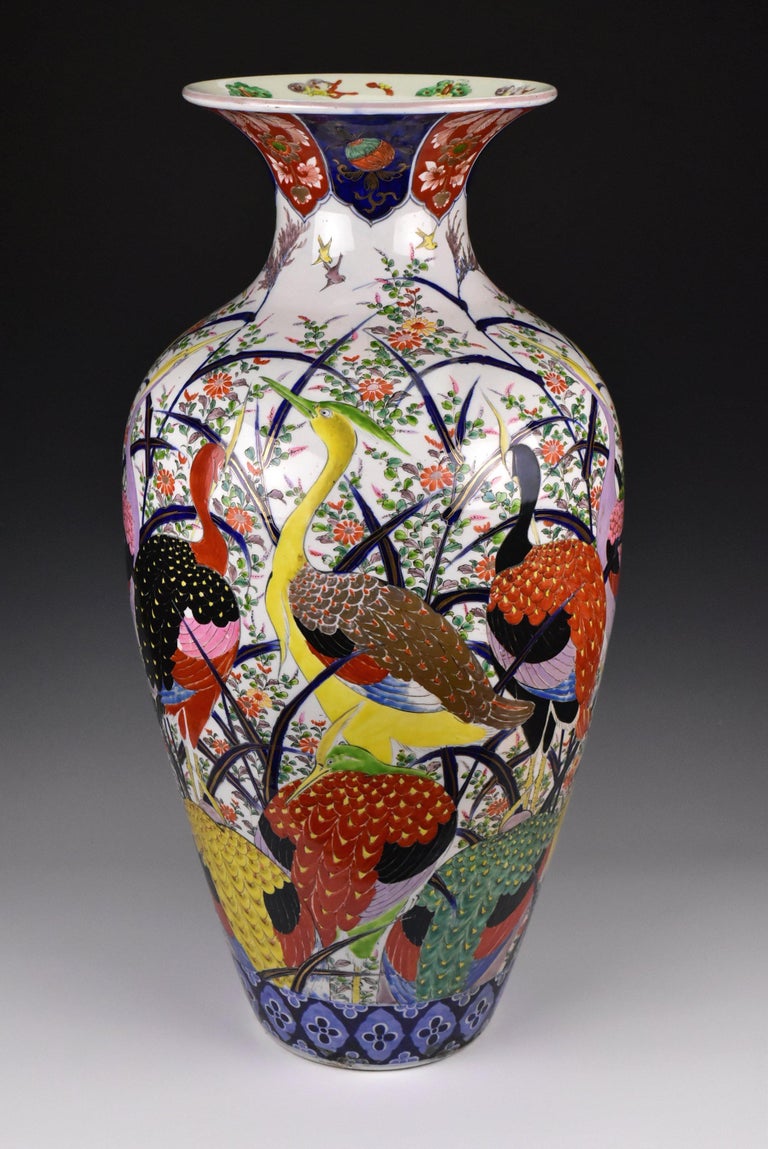 Japanese Meiji Period Imari Porcelain Palace Floor Vase at 1stdibs