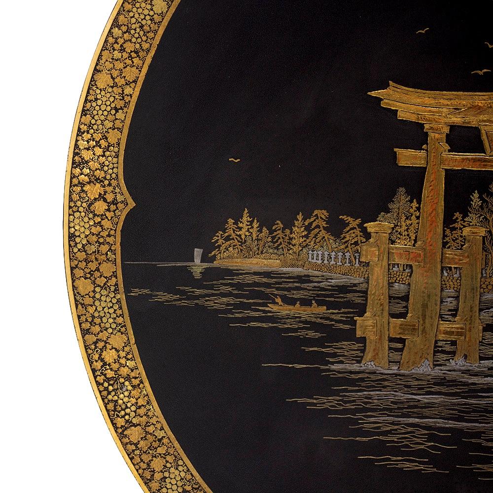 Metal Japanese Meiji Period Iron Charger Komai Workshop