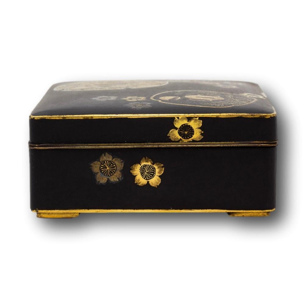 Japanese Meiji Period Komai Style Box and Dish Fujii Yoshitoyo For Sale 7