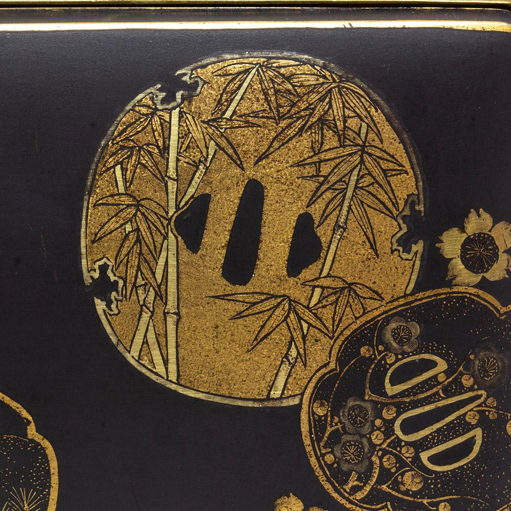 Japanese Meiji Period Komai Style Box and Dish Fujii Yoshitoyo For Sale 9