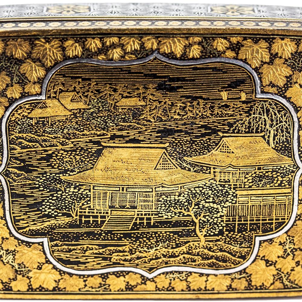 Japanese Meiji Period Komai Style Damascene Box For Sale 5