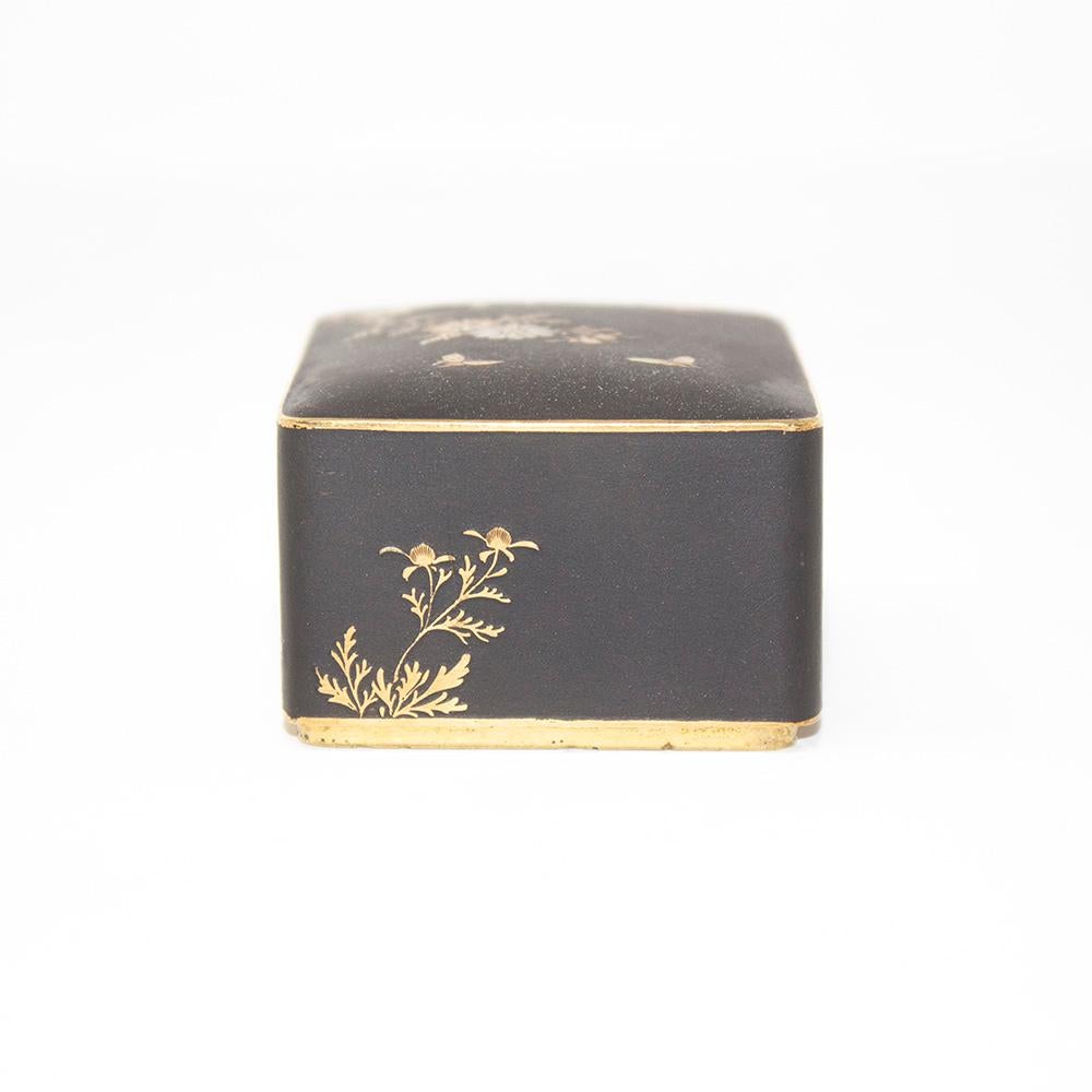 Metal Japanese Meiji Period Komai Style Damascene Box