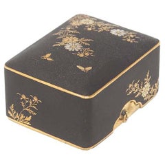 Antique Japanese Meiji Period Komai Style Damascene Box