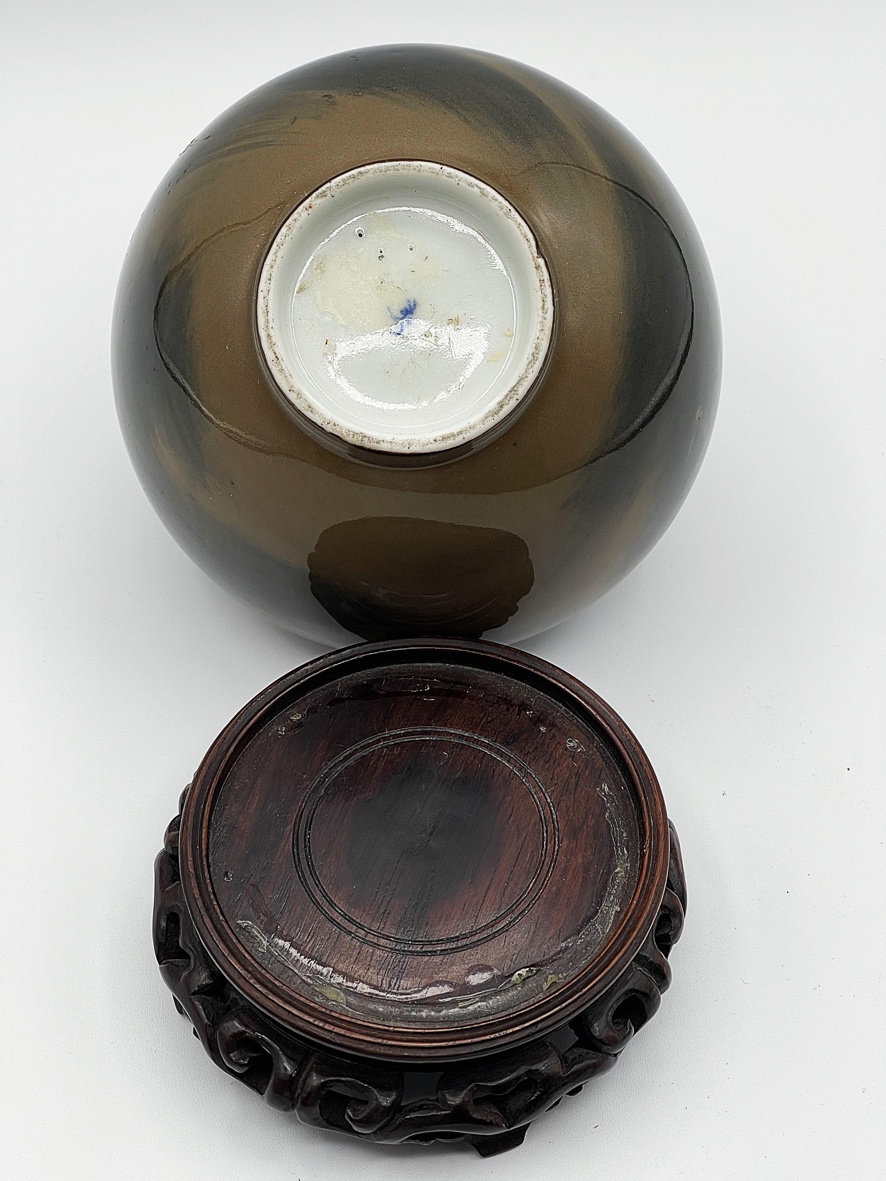 Dipinto Vaso in porcellana giapponese Koransha del periodo Meiji con smalto Greene & Greene, ca. 1880 in vendita