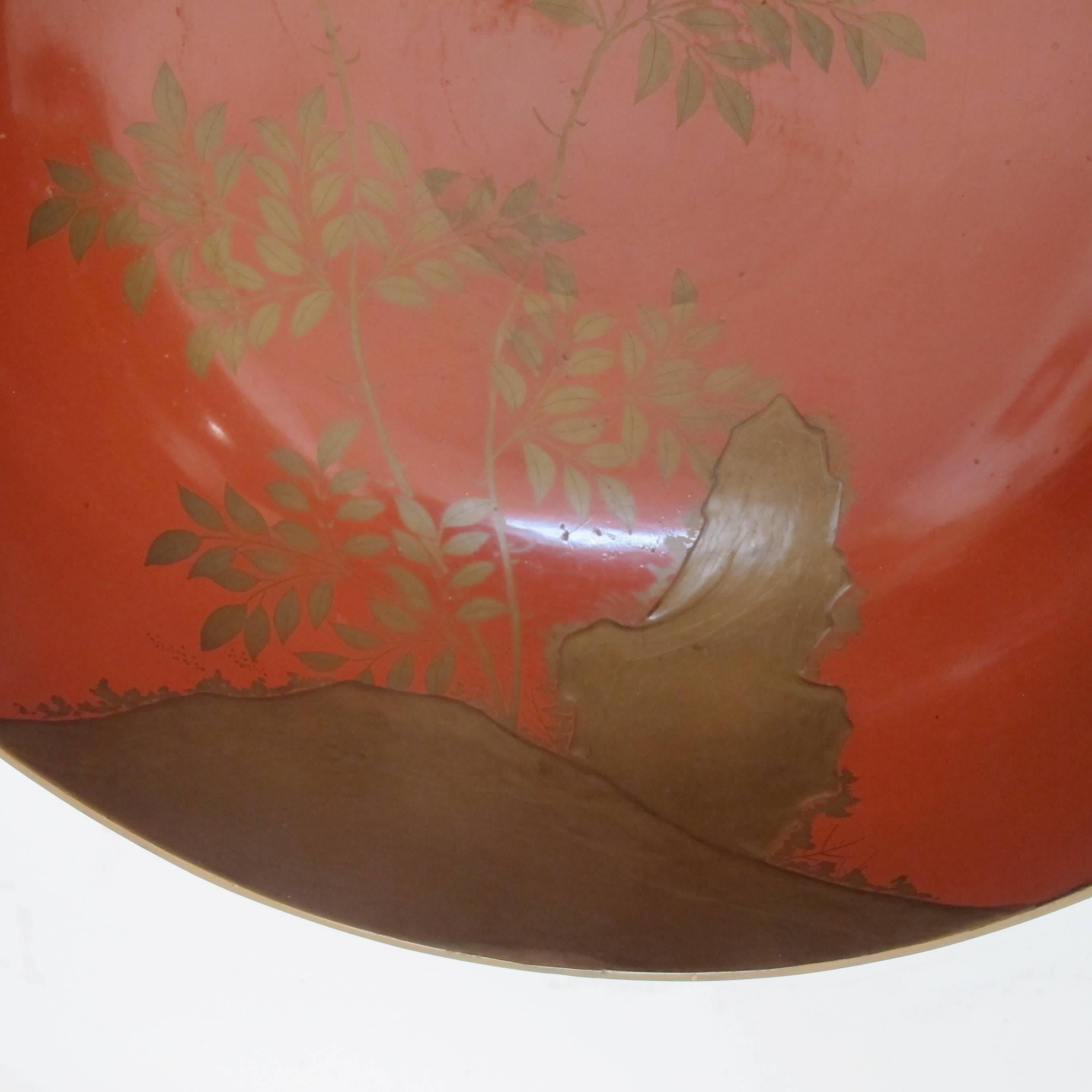 19th Century Japanese Meiji Period Lacquered Lidded Bowl For Sale