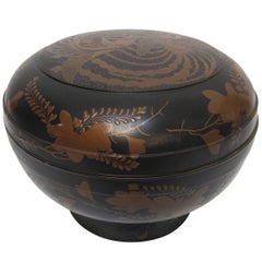 Vintage Japanese Meiji Period Lacquered Lidded Bowl