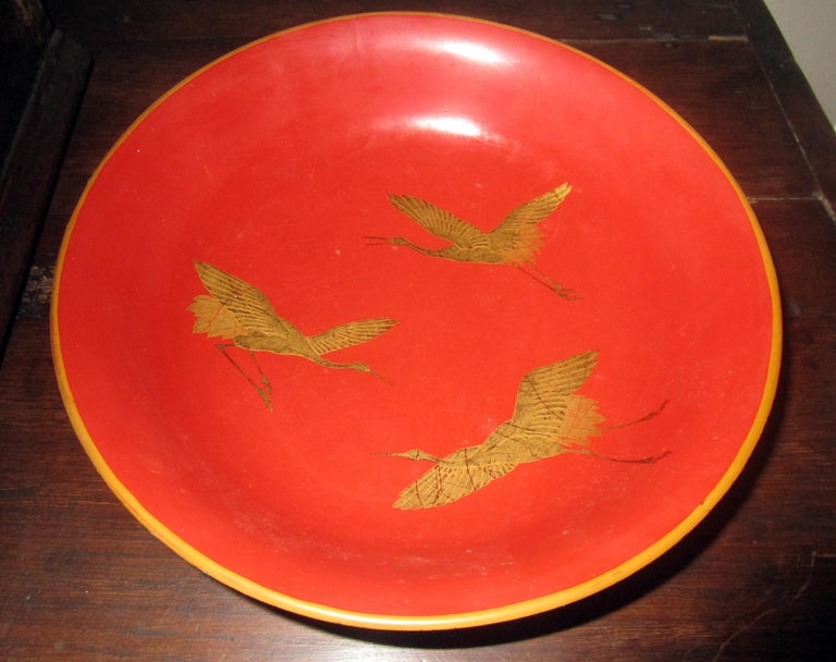 Japanese Meiji Period Lacquerware Fourteen Piece Set For Sale at 1stDibs