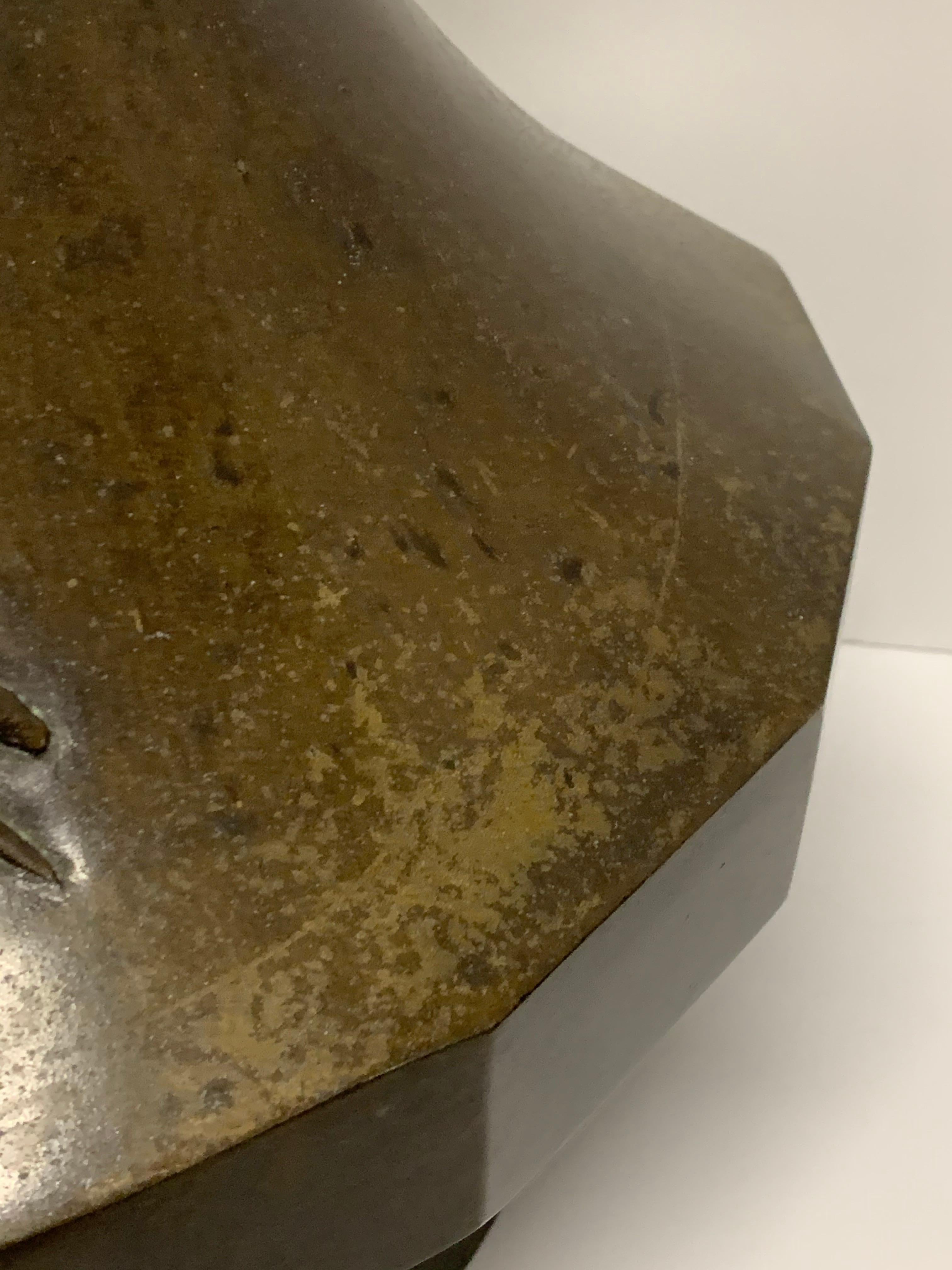 Japanese Meiji Period Large Bronze Vessel For Sale 1