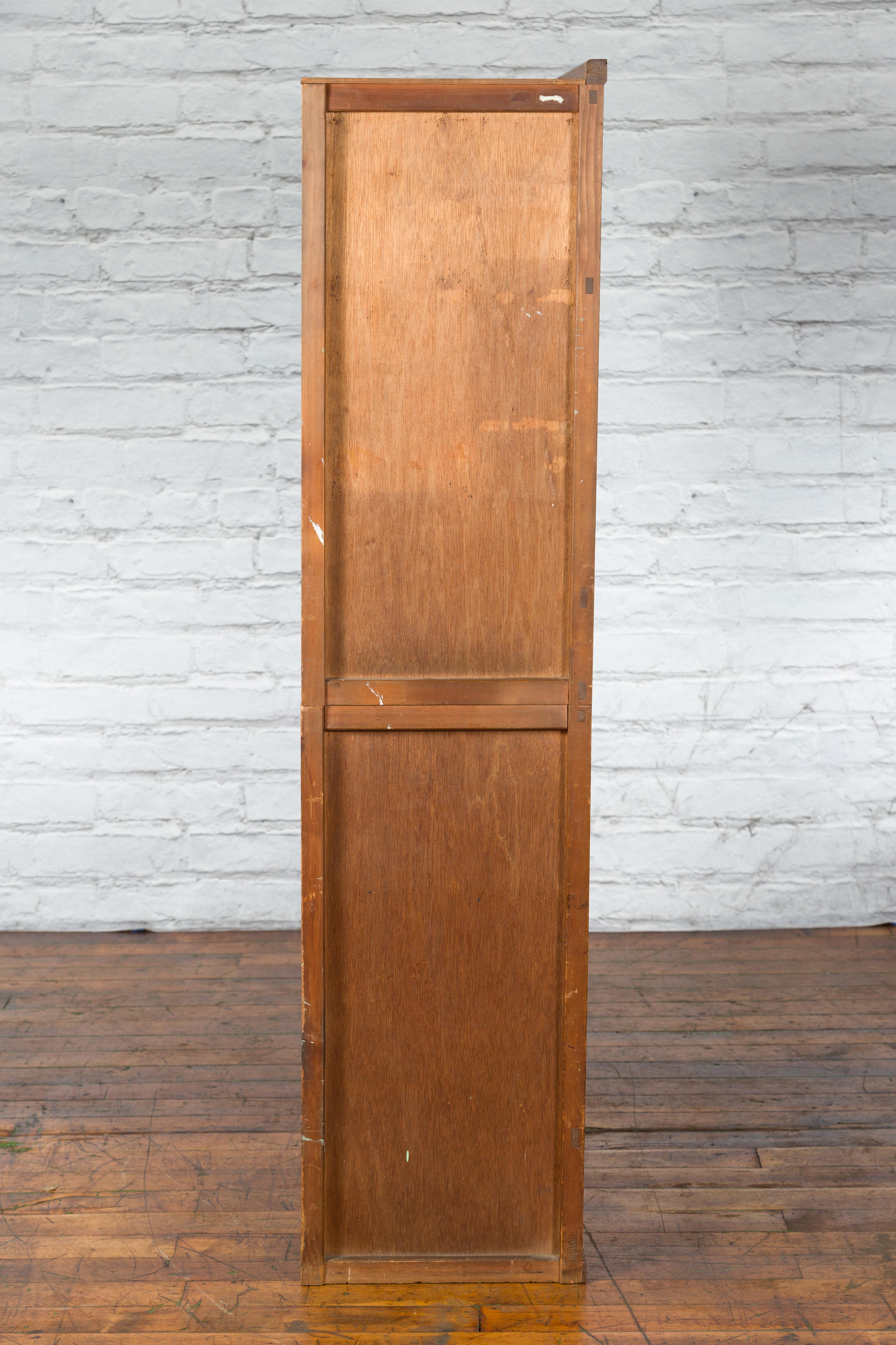 Japanese Meiji Period Late 19th Century Cabinet with Sliding Doors and Drawers 7