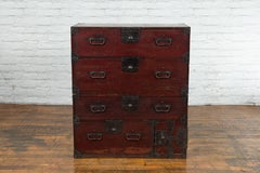 Japanese Meiji Period Late 19th Century Isho-Dansu Chest with Iron Hardware