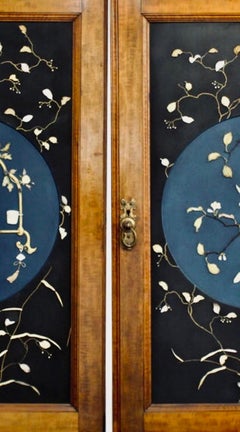 Japanese Meiji Period  Pair of Shibayama Panels, Ca. 1868