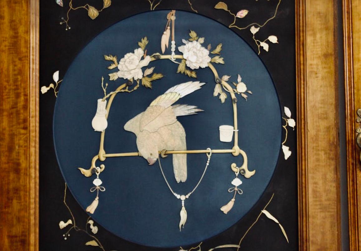 Japanese Meiji Period  Pair of Shibayama Panels, Ca. 1868 In Good Condition For Sale In New York, NY