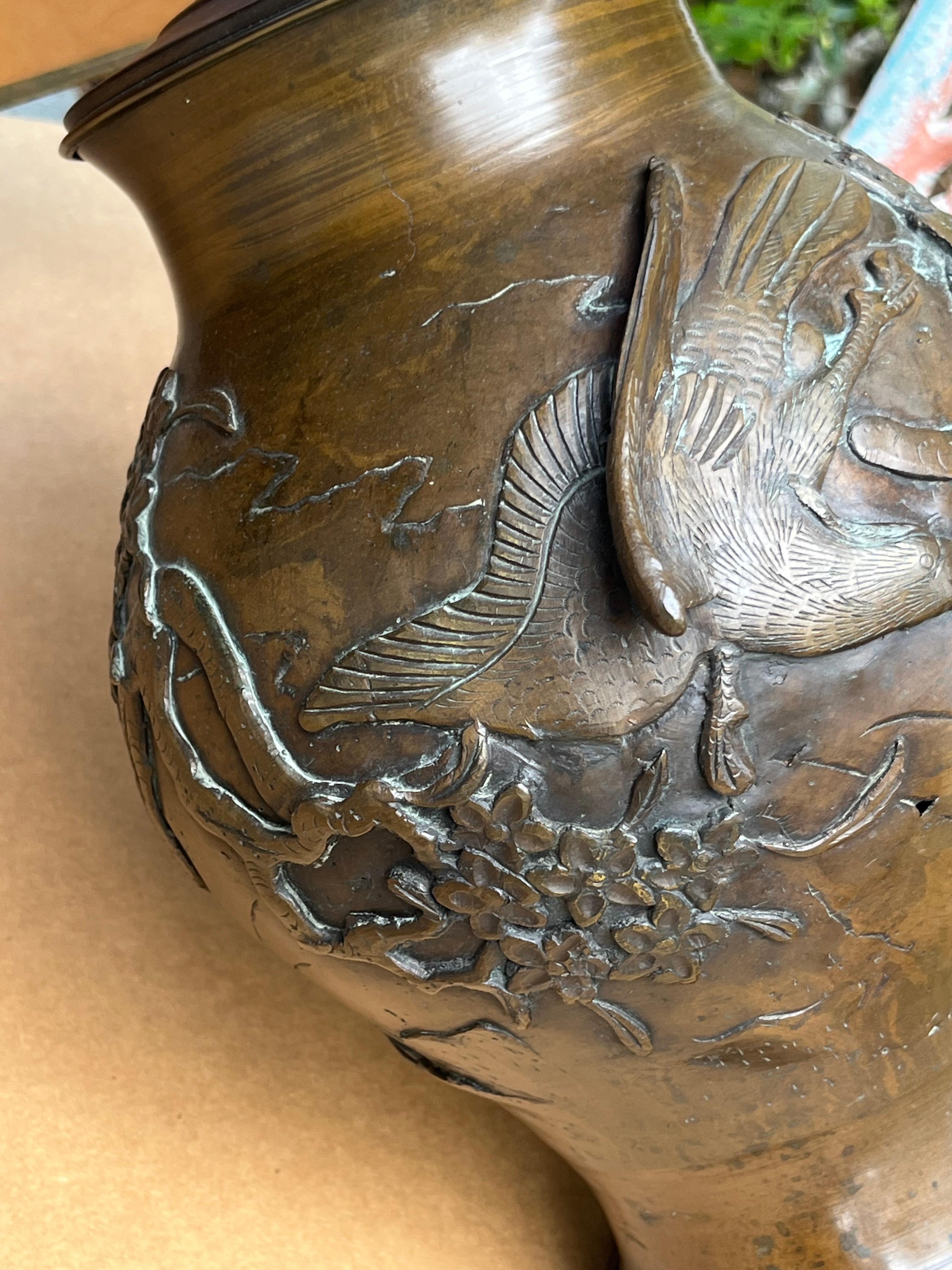 Lampada convertita in vaso a balaustro giapponese del periodo Meiji. in vendita 2