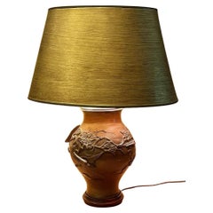 Japanese Meiji Period Patinated Bronze Baluster Vase Converted Lamp.