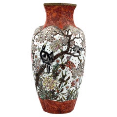 Jarrón de porcelana japonés del periodo Meiji de Shimazu Gyokuzan, ca. 1890