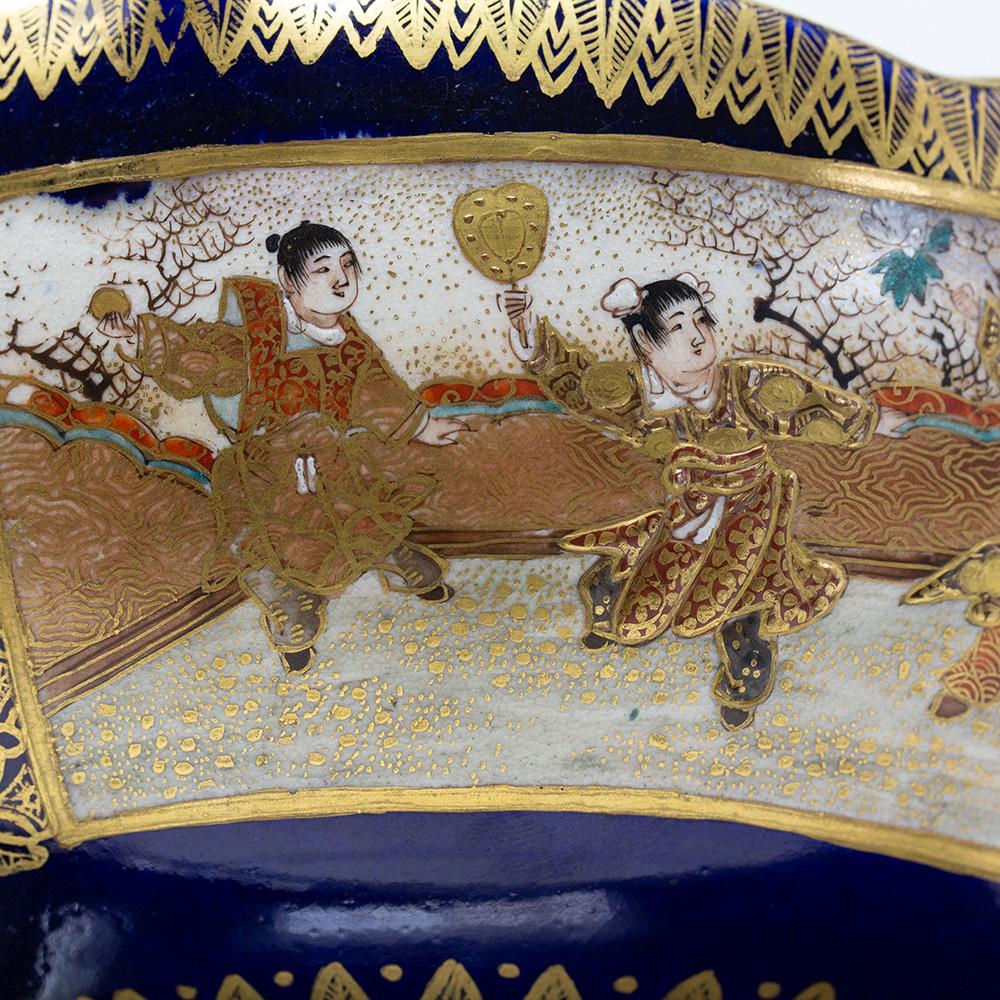 Japanische Satsuma-Schale aus der Meiji-Zeit Kinkozan im Angebot 5