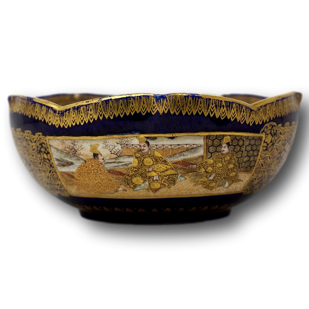 Japanese Meiji Period Satsuma Bowl Kinkozan For Sale 3