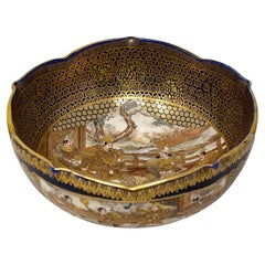 Japanese Meiji Period Satsuma Bowl Kinkozan
