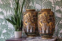 Japanese Meiji Period Satsuma Floor Vases
