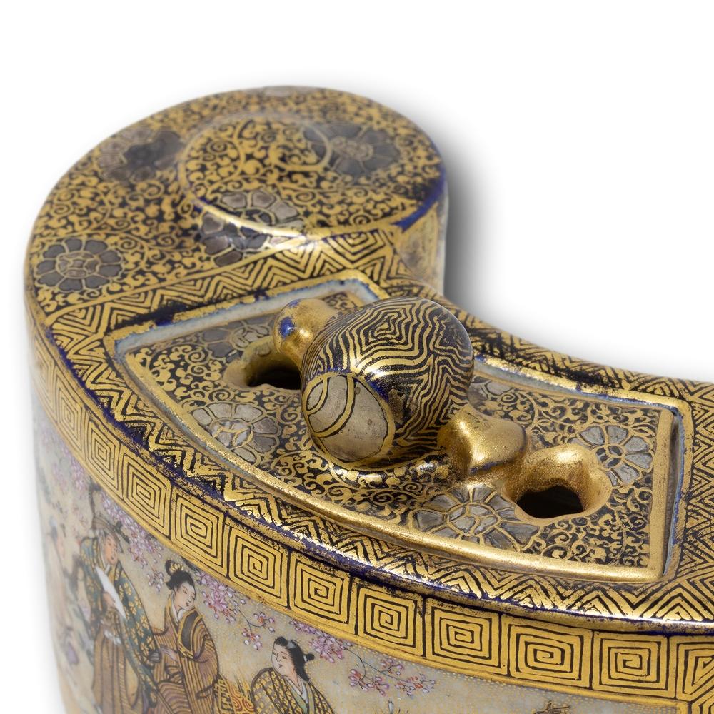 Japanese Meiji Period Satsuma Koro Incense Burner Kinkozan 5