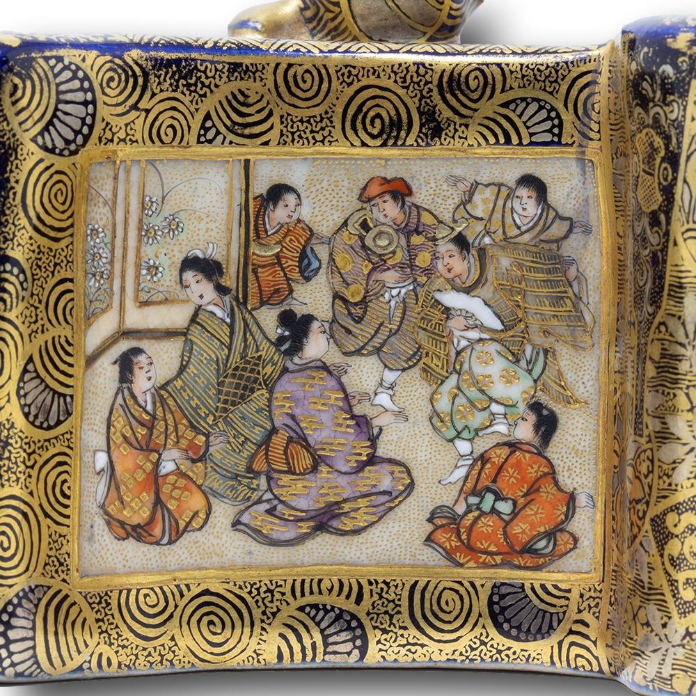 Japanese Meiji Period Satsuma Koro Incense Burner Kinkozan 2