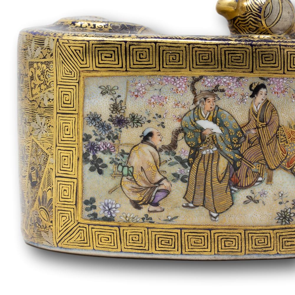 Japanese Meiji Period Satsuma Koro Incense Burner Kinkozan 3
