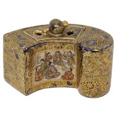 Japanese Meiji Period Satsuma Koro Incense Burner Kinkozan