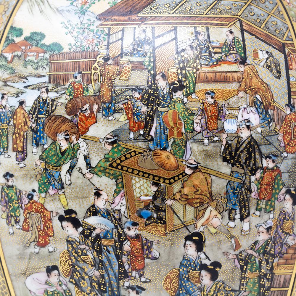 Japanische Satsuma-Vase aus der Meiji-Zeit von Kinkozan im Angebot 6