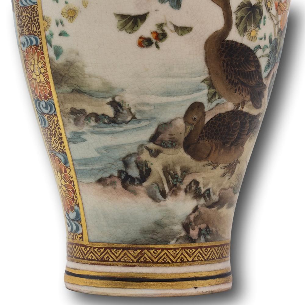 Vaso Satsuma giapponese del periodo Meiji di Ryokuzan in vendita 7