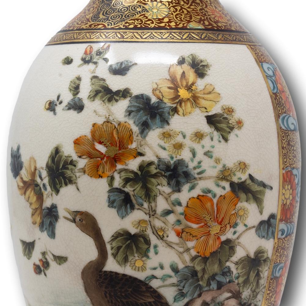 Vaso Satsuma giapponese del periodo Meiji di Ryokuzan in vendita 8