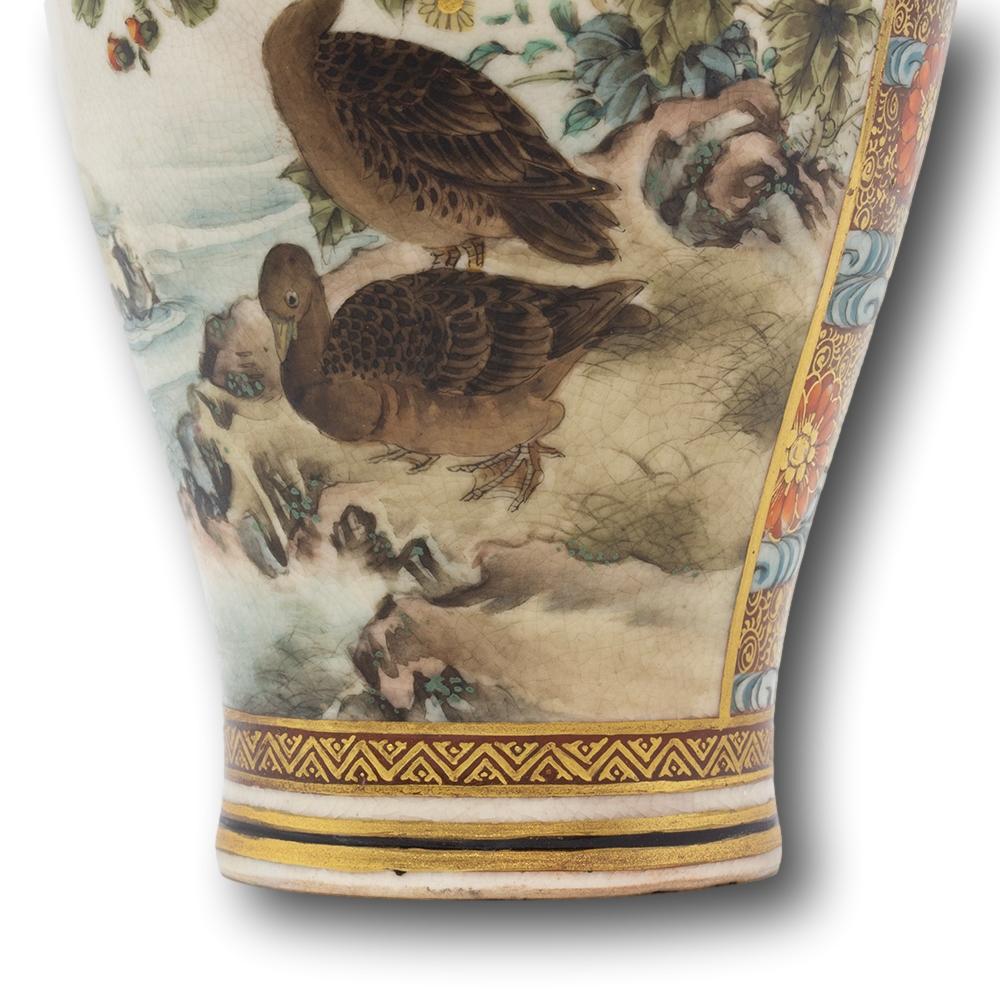 Vaso Satsuma giapponese del periodo Meiji di Ryokuzan in vendita 10