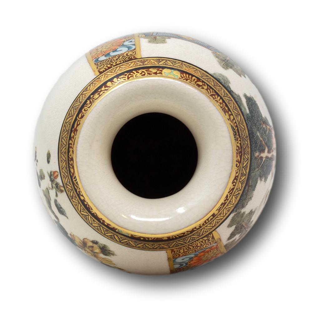 Vaso Satsuma giapponese del periodo Meiji di Ryokuzan in vendita 11
