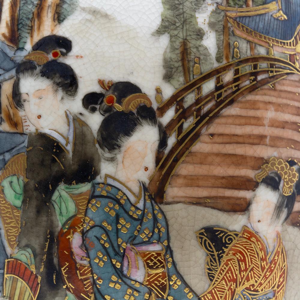 Vaso Satsuma giapponese del periodo Meiji di Ryokuzan in vendita 13