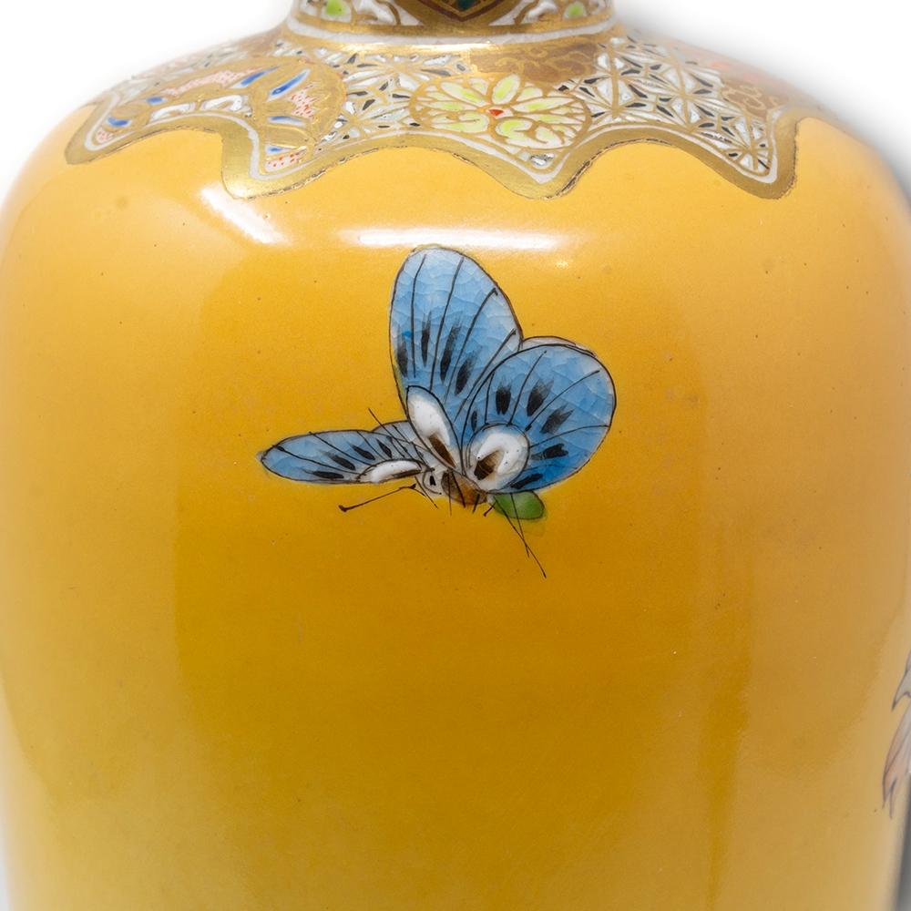 Vaso Satsuma giapponese del periodo Meiji di Taizan Yohei IX 3