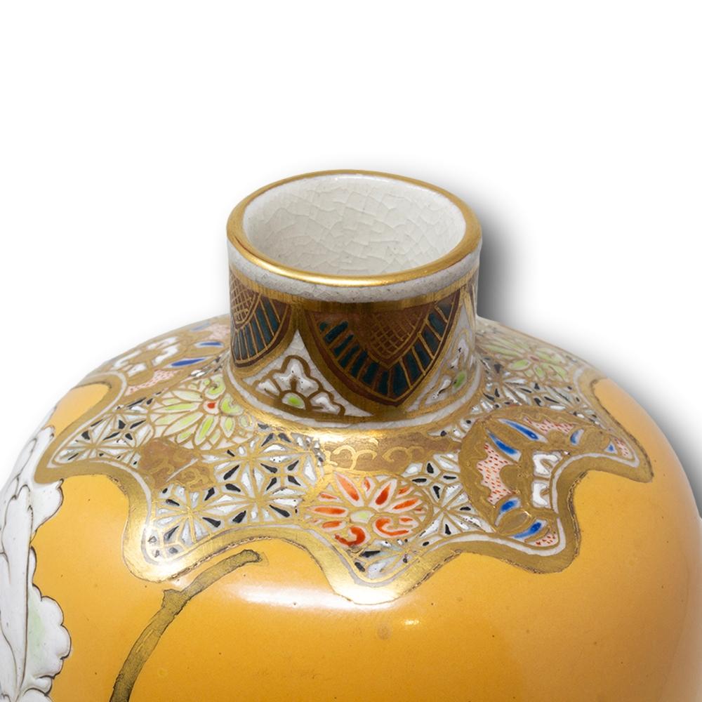 Vaso Satsuma giapponese del periodo Meiji di Taizan Yohei IX 7