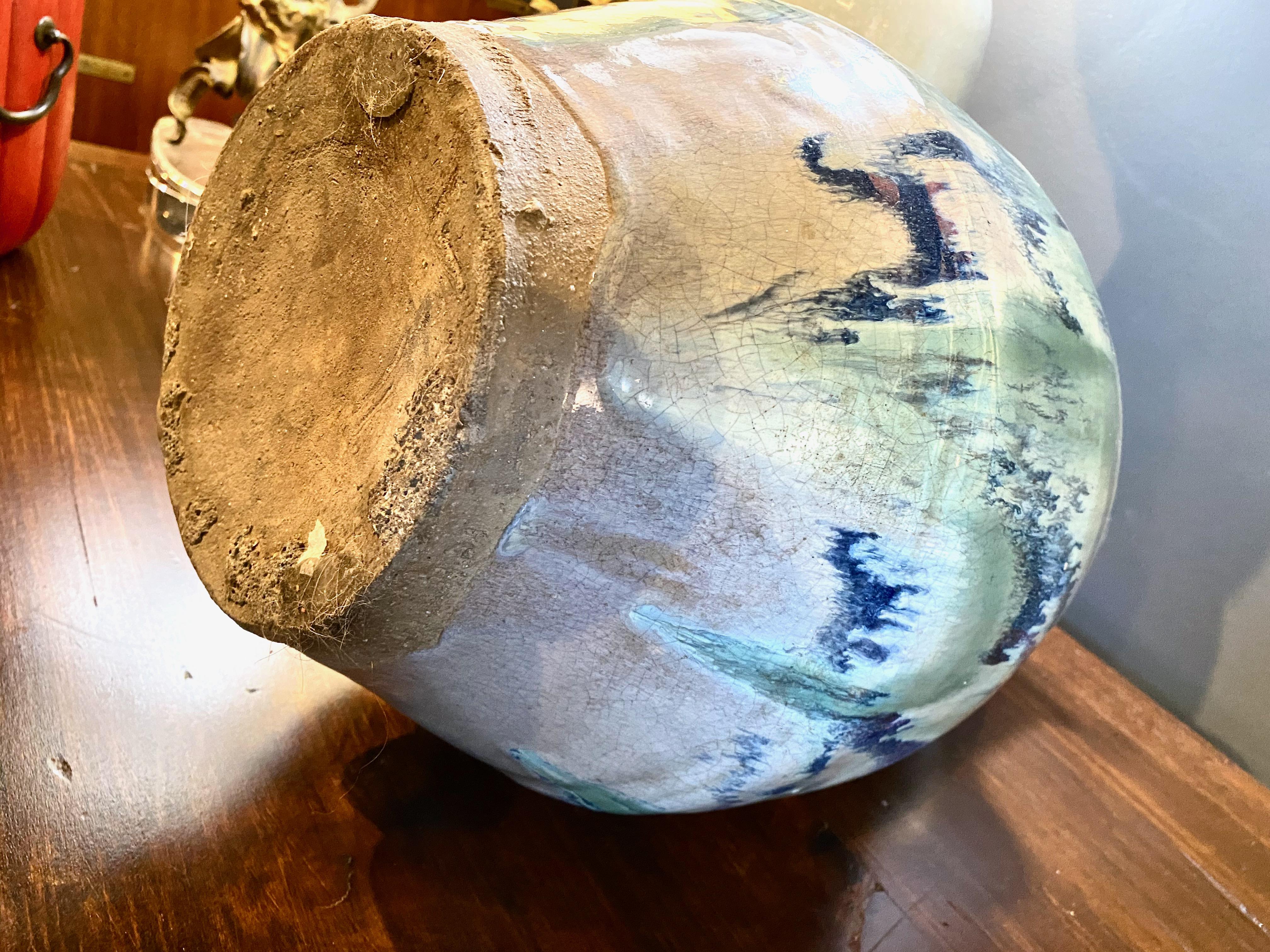 19th Century Japanese Meiji Period Shigaraki Water Storage Jar