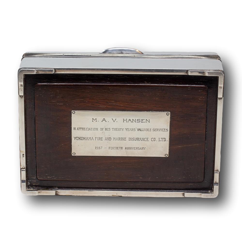 Caja Decorativa Japonesa para Puros de Plata y Metales Mixtos del Periodo Meiji de Hidekuni en venta 7