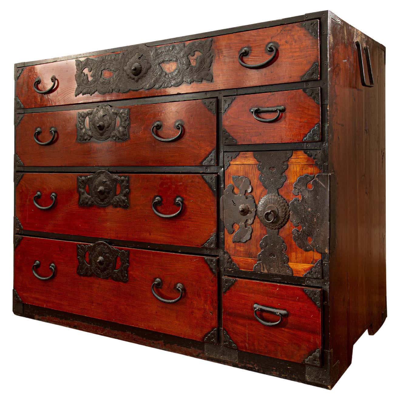 Japanese Meiji Period Tansu Chest in the Sendai Dansu Style Made of