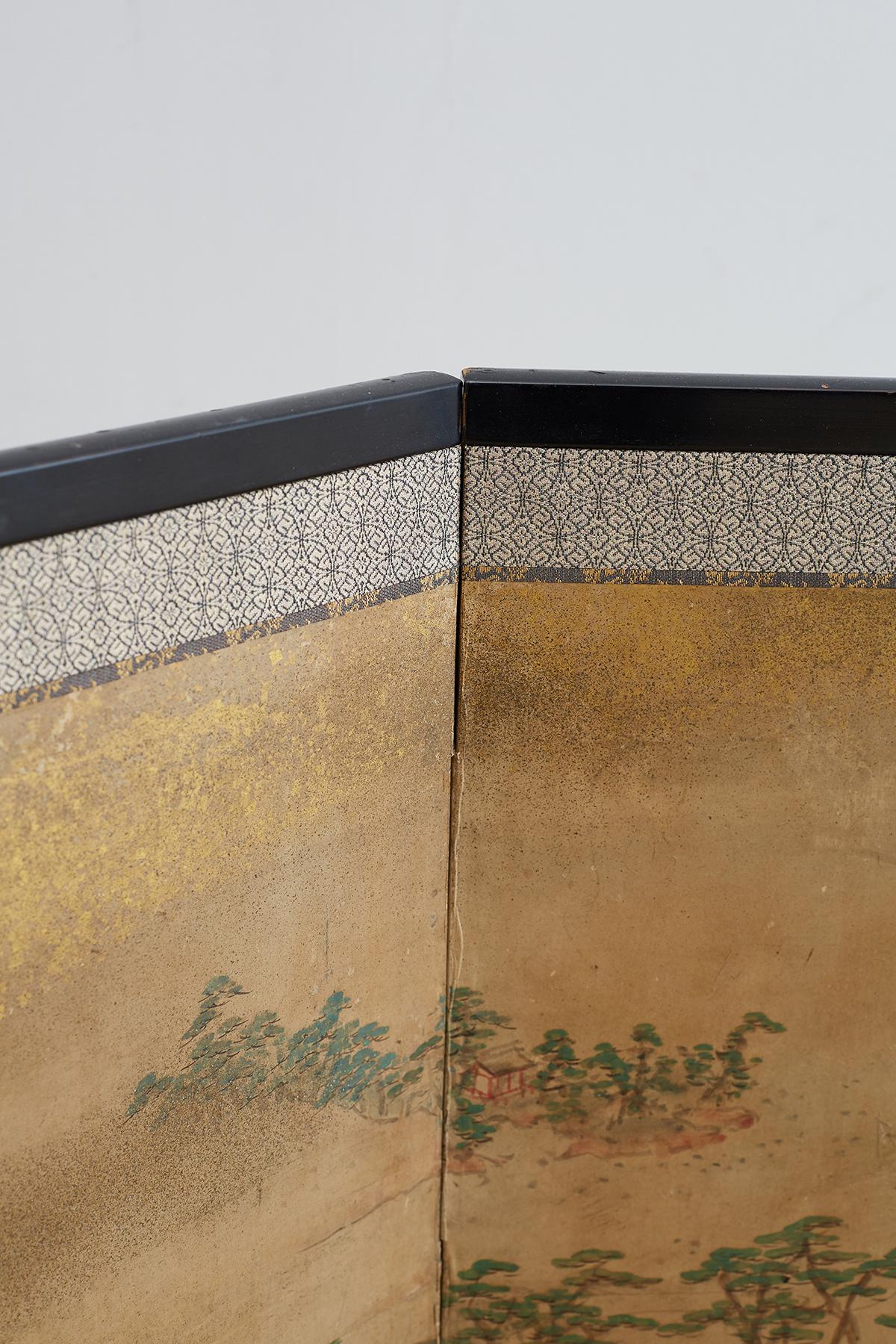 Japanese Meiji Period Two-Panel Landscape Screen 8