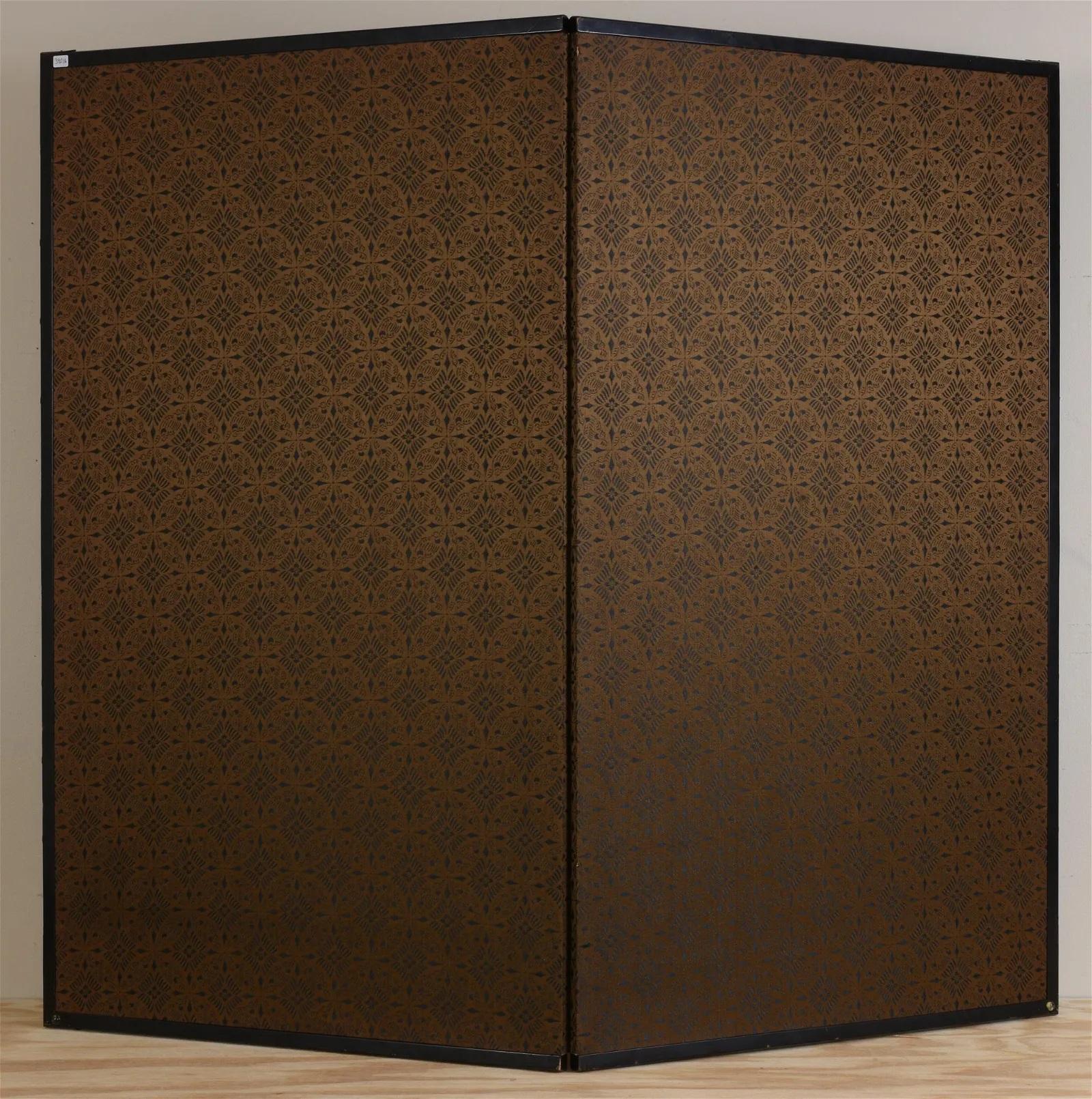 Japanese Meiji Period Two Panel Screen 1
