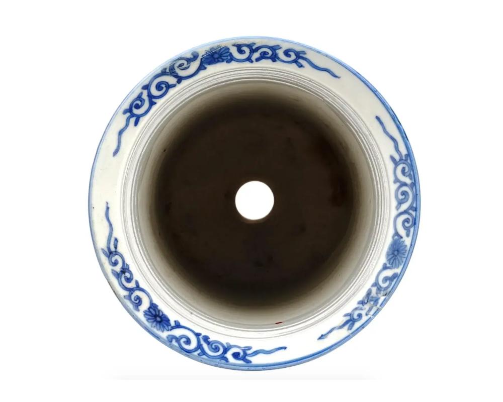 19th Century Japanese Meiji Planter Cloisonne Porcelain Planter For Sale