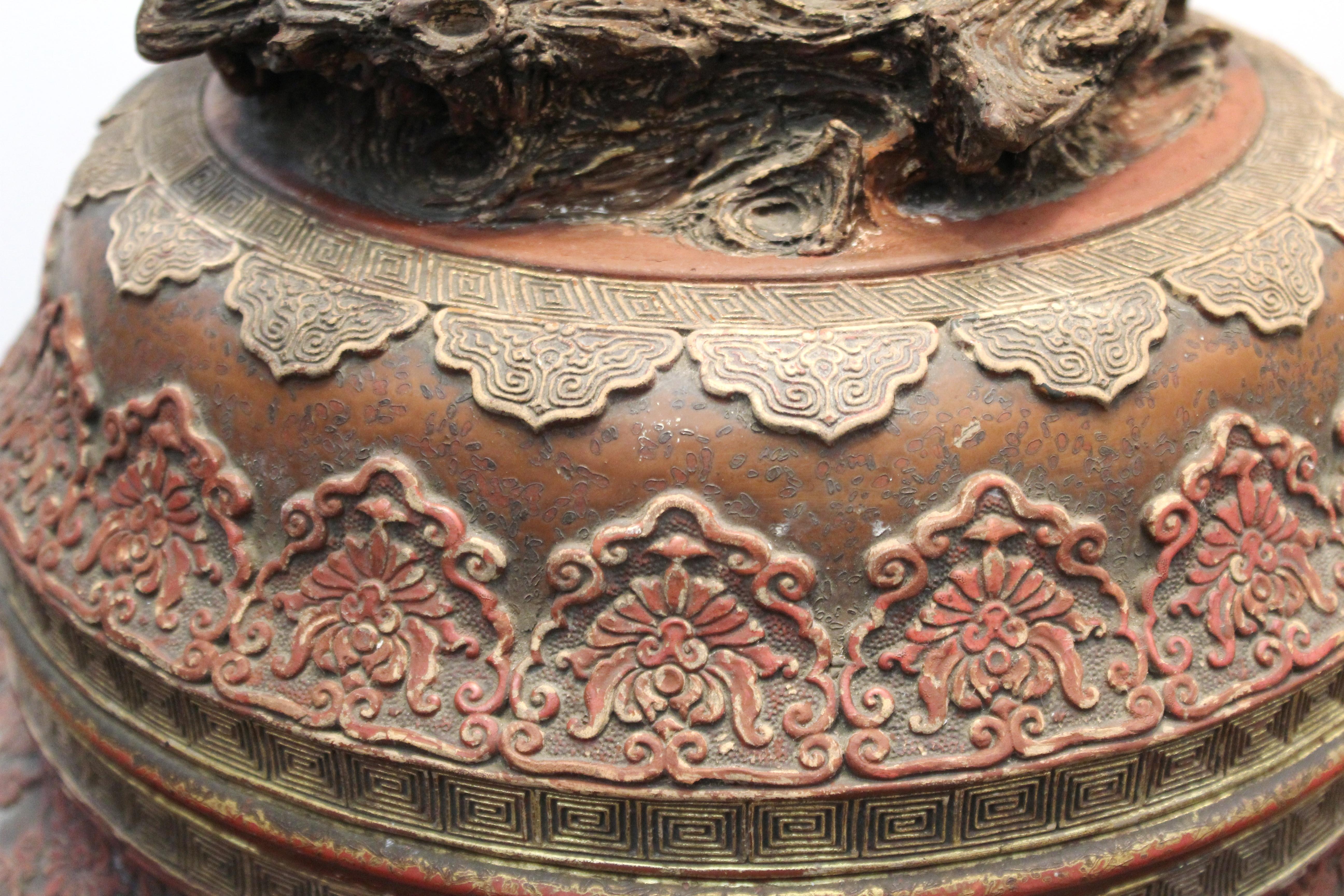 Japanese Meiji Satsuma Polychrome Monumental Lidded Vase on Stand 2