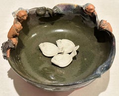 Ciotola giapponese Sumida Gawa con scimmie