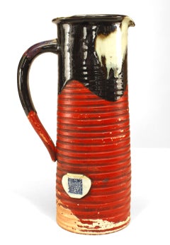 Japanese Meiji Terra Cotta Pitcher