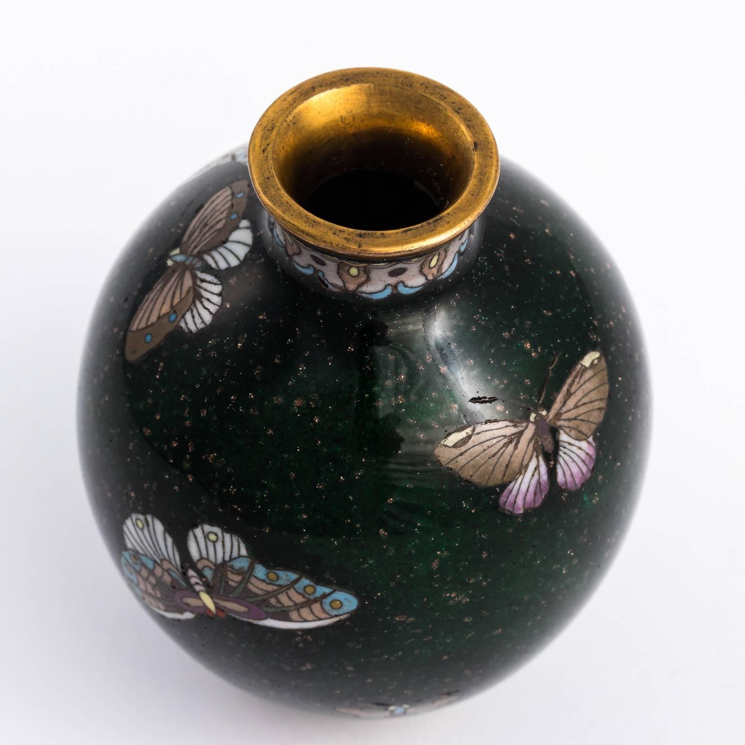 Meiji Japanese Meji Period Cloisonne Vase For Sale