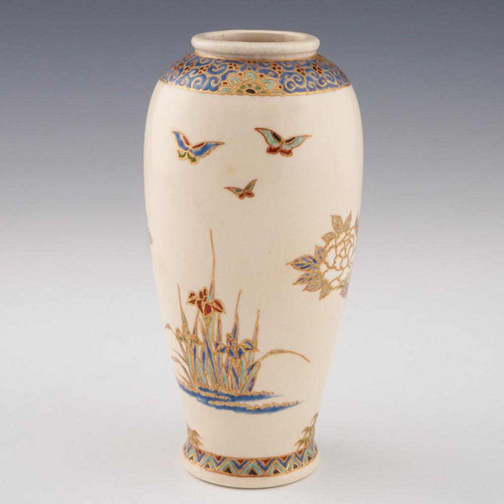 Japonais Vase japonais de la période Meji Satsuma vers 1885 en vente