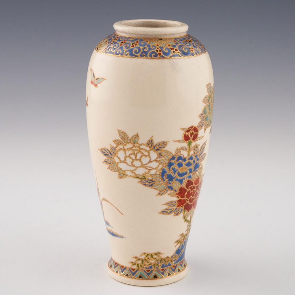 Late 19th Century Japanese Meji Period Satsuma Vase c1885 For Sale